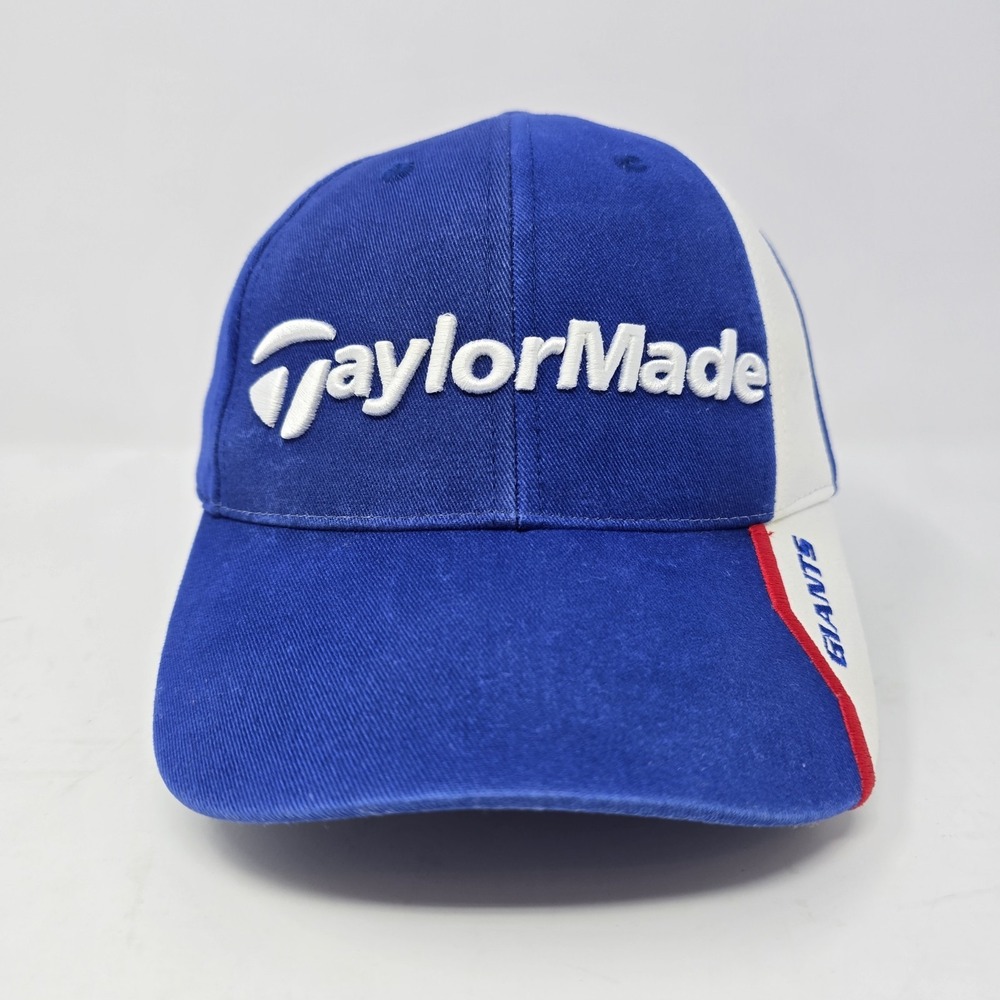 TaylorMade New York Giants Golf Hat Mens Blue White Stretch Cotton Cap